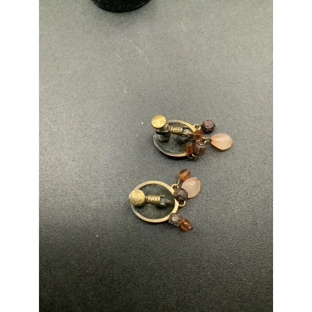 Vintage screwback napier boho style earrings